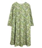 ホコモモラ JOCOMOMOLA シビラ Napo フラワープリント ワンピース 40 グリーン 緑 花柄 長袖