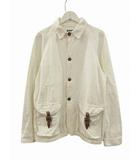 ポロ バイ ラルフローレン Polo by Ralph Lauren コットンリネンカバーオール チェンジボタン ワークジャケット ホワイト L
