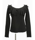 ヴィヴィアンウエストウッド Vivienne Westwood RED LABEL カットソー ニット襟付き 2 ブラック 黒 ウール 長袖 トップス