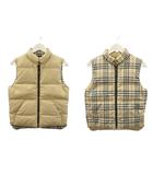 バーバリー ロンドン BURBERRY LONDON リバーシブル ダウンベスト チェック ジュニアサイズ 150A ベージュ ジップアップ アウター