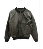 アーペーセー A.P.C. ラムレザーボンバージャケット レザージャケット MA-1 ブラック 黒 S