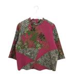 シセンドウ 詩仙堂 HITOSHI TAMURA ちりめん 縮緬 ブラウス トップス プリント ピンク グレー グリーン