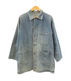 ヴィンテージ VINTAGE 40s デニムカバーオール 三つポケ大戦モデル ドーナツボタン 首振りボタン ブルー