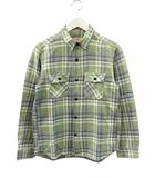 ファイブブラザー FIVE BROTHER US HEAVY FLANNEL WORK SHIRTS 151489  USA製 復刻 ヘビー フランネル ワークシャツ L グリーン チェック柄 長袖 トップス