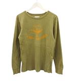 ザリアルマッコイズ THE REAL McCOY'S 長袖 サーマル カットソー プリント M カーキ系 ワッフル トップス