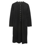 トリココムデギャルソン tricot COMME des GARCONS ニット ワンピース ボタン M ブラック 黒 ウール 長袖