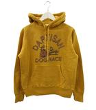 ステュディオダルチザン STUDIO D'ARTISAN 丸胴 両Vガゼット プルオーバー スウェット パーカー マスタード M 8194B DOG RACE プリント