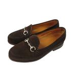 ジャランスリワヤ Jalan Sriwijaya 98907 ハーフラバー ビットローファー スウェード SIZE 7 ダークブラウン レザー 本革 ビジネスシューズ 革靴