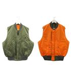 アルファ ALPHA MA-1 ベスト VEST バルーンシルエット リバーシブル TA0692-003 サイズM オリーブ ジップアップ アウター