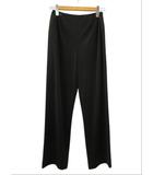 レオナール LEONARD スラックス パンツ ブラック 黒 ロゴプレート 67 ボトムス