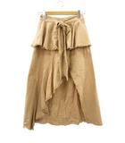 アメリヴィンテージ Ameri VINTAGE カットオフ 切替 ロングスカート コットン ベージュ系 無地 ボトムス