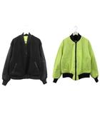  TIGORA ティゴラ リバーシブル ボアフリースMA-1ジャケット TR-9C1783FJ XL ブラック 中綿 ジップアップ 切替 アウター