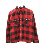 ザ フラットヘッド THE FLAT HEAD ヘビーコットン ネルシャツ バッファローチェック レッド 38