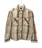 ジェラード JELADO ネルシャツ チェック柄 長袖 ボタンシャツ 15 ベージュ系 トップス