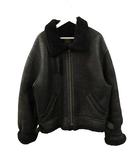  HUMAN BEING B-3 ムートン フライトジャケット 羊革 黒 ブラック 42