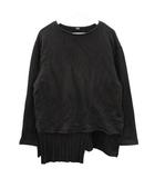 ワイズ Y's COTTON/CELLULOSE FLEECE PULLOVER YR-B19-822 コットン セルロース フリース プルオーバー 2 黒 ブラック プリーツ 長袖 スウェット トレーナー カットソー トップス