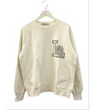 25AW SP加工 裏毛クルースウェットシャツ 両Vガゼットトレーナー ホワイト L