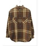 トゥモローランド TOMORROWLAND 25AW ネルシャツ コットンビエラチェック ダブルポケット ロングスリーブシャツ ブラウン XS
