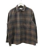 マニュアルアルファベット MANUAL ALPHABET チェック フランネル パッチシャツ MA-S-808 ブルー size3