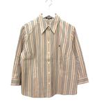 バーバリー ロンドン BURBERRY LONDON ストライプ シャツ 15 ベージュ トップス コットン ブラウス 綿