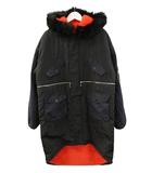 2way ミックス モッズコート Mix Mods Coat フェイクファー フリーサイズ ブラック ネイビー