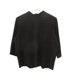 シセンドウ 詩仙堂 HITOSHI TAMURA ちりめん 縮緬 ブラウス カットソー 七分袖 ブラック 黒 トップス