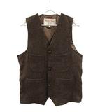 ジレ ベスト ダークブラウン 焦げ茶 L