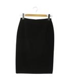 スカート 台形 黒 ブラック 膝丈  38 ボトムス