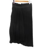 プリーツ スカート ロゴジャガード 38 ブラック 黒 アシンメトリー 529757 ☆AA★