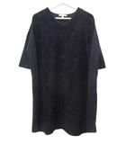 ケイハヤマプリュス KEI Hayama PLUS チュニック レース 半袖 ネイビー 紺 トップス