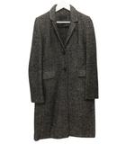 バナナリパブリック BANANA REPUBLIC チェスターコート ツイード XS ブラック系 上着 アウター