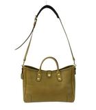 ヘルツ HERZ 横型2wayトートバッグ T-146 レザー ショルダーバッグ オリーブ系 本革 ハンドバッグ BAG カバン 手提げ鞄