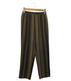 シセンドウ 詩仙堂 HITOSHI TAMURA 縮緬 ちりめん イージーパンツ ズボン ボトムス カーキ 縦ボーダー ゴム入り