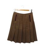 ポールスミス ブラック Paul Smith BLACK プリーツスカート ウール 40 千鳥格子 ブラウン 茶 ボトムス
