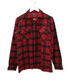 ペンドルトン PENDLETON 60s 70s オープンカラーシャツ ボードシャツ 開襟シャツ チェック USA製 ヴィンテージ レッド S