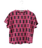 シセンドウ 詩仙堂 HITOSHI TAMURA ちりめん 縮緬 ブラウス カットソー プリント ピンク トップス