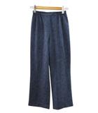 シセンドウ 詩仙堂 HITOSHI TAMURA ちりめん 縮緬 イージーパンツ プリント ネイビー 紺 ボトムス