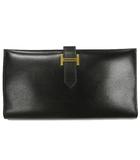 エルメス HERMES クラシック ベアン 長財布 ブラック 黒 ゴールド金具 ボックスカーフ □G刻印 ウォレット ☆AA★