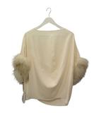 ダイアグラム Diagram ブラウス ドルマン ドレープ ファー ベージュ系 ホワイト 白系 トップス 36