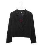 ジャケット ブレザー 上着 ネイビー 紺 プリント薔薇 長袖 40