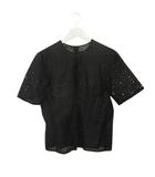 アクリス AKRIS ブラウス 半袖 カットソー リネン ブラック 黒 トップス