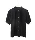 23区 オンワード樫山 ブラウス 半袖 ボタンシャツ 38 パフスリーブ ネイビー 紺 トップス