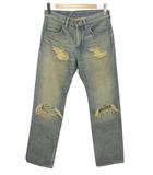 ヴィクティム VICTIM DAMAGE DENIM PANTS VTM-12-P-058 ダメージ デニムパンツ M インディゴブルー ダメージ加工 ジーンズ 赤耳 ボトムス