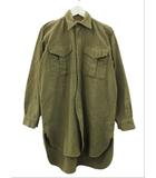 ヴィンテージ VINTAGE イギリス軍 50s ウールシャツ ミリタリーシャツ マチ付き オリーブ 3