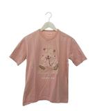 ワンダフルワールド WONDERFUL WORLD Tシャツ カットソー プリント ピンク トップス