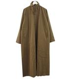 ヨーガンレール JURGEN LEHL ウール ロング コート M ブラウン 茶 スタンドカラー