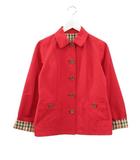 ダックス DAKS リバーシブル ジャケット 38 レッド 赤 ベージュ系 チェック 上着 アウター