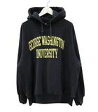 チャンピオン CHAMPION 00s リバースウィーブ スウェット パーカー カレッジロゴ 2段プリント 紺 ネイビー M