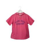 マリクレール MARIE CLAIRE ハーフジップ 半袖 プルオーバー L ナイロン パーカー メッシュ切替 刺繍 ピンク ゴルフウェア トップス