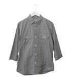 ノンネイティブ nonnative ボタンシャツ 2 七分袖 チェック切替 グレー トップス